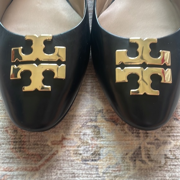 Tory Burch Raleigh Ballet Black Gold (8.5) - Picture 2 of 6